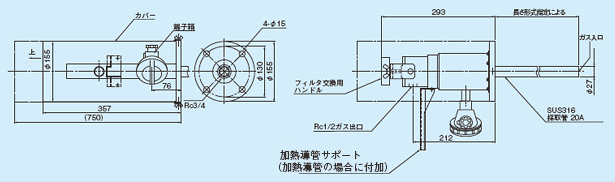 气体提取器的轮廓图